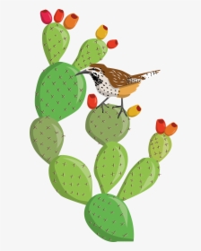 Transparent Cactus Flower Clipart - Prickly Pear Cactus Clipart, HD Png Download, Transparent PNG