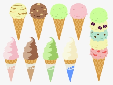 Dairy Product,ice Cream Cone,food - Clipart Ice Cream Cones Png, Transparent Png, Transparent PNG