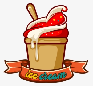 Sticker Ice Cream Cup Png, Transparent Png, Transparent PNG