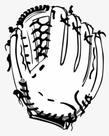 Baseball Mom Clipart Free Vector Clip Art Transparent - Baseball Glove Clipart Black And White, HD Png Download, Transparent PNG