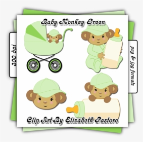 Included In Baby Monkey Clip Art Green Is A Baby Monkey - Cartoon, HD Png Download, Transparent PNG