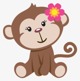 Baby Girl Monkey Clip Art , Png Download - Monkey Girl Png, Transparent Png, Transparent PNG