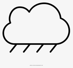 Rain Cloud Coloring Page - Drawing, HD Png Download, Transparent PNG