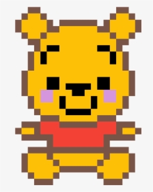 Transparent Classic Pooh Clipart - Winnie The Pooh Pixel Art Grid, HD Png Download, Transparent PNG