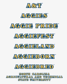 Word Marks - Aggie Nc A&t Logo, HD Png Download, Transparent PNG