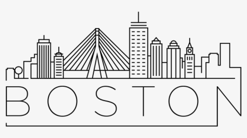Transparent Boston Clip Art Black And White - Transparent Boston Skyline Outline, HD Png Download, Transparent PNG