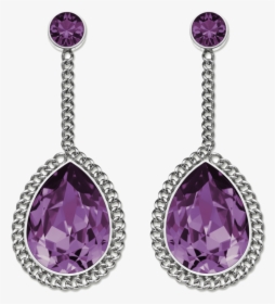 Purple Diamond Earrings Png Image - Jewelry Png, Transparent Png, Transparent PNG