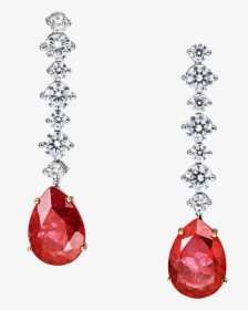Angelina Elegant Red Drop Earrings - Transparent Background Red Earrings Png, Png Download, Transparent PNG
