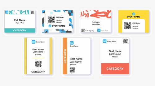 Whova S Wide Range Of Professional Name Badge Templates - Badge Template, HD Png Download, Transparent PNG