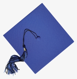 Blue Graduation Cap With A Blue And Black Tassel - Construction Paper, HD Png Download, Transparent PNG