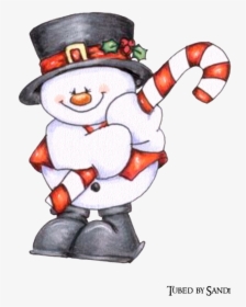 Png Download , Png Download - Snowman Candy Cane Clipart, Transparent Png, Transparent PNG