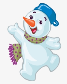 Cute Cartoon Snowman Clip, HD Png Download, Transparent PNG