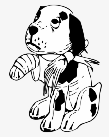 Hurt Dog Clipart Black And White, HD Png Download, Transparent PNG