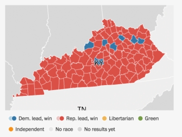 From Staff And Wire Reports, Powered By Heliograf, - Kentucky Election 2019 Map, HD Png Download, Transparent PNG