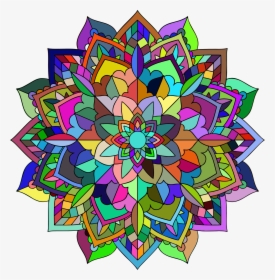 Prismatic Floral Mandala Line Art Icons Png, Transparent Png, Transparent PNG