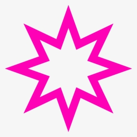 Pink Star Vector , Png Download - 8 Pointed Star Outline, Transparent Png, Transparent PNG