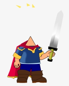 Sword - Cartoon Man With Sword, HD Png Download, Transparent PNG