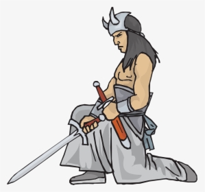 Man With A Sword Cartoon, HD Png Download, Transparent PNG