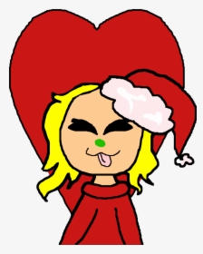 Christmas Girl Lil Santa Hat Uwu Cartoon Clipart Png - Cartoon, Transparent Png, Transparent PNG