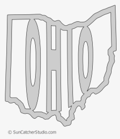 Ohio Map Shape Text, Outline Scalable Vector Graphic - Ohio Svg Free, HD Png Download, Transparent PNG