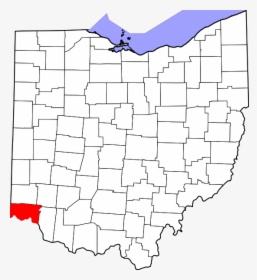 Map Of Ohio Highlighting Hamilton County - Darke County Ohio Map, HD Png Download, Transparent PNG
