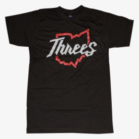 Threes Script Outline T-shirt Columbus, Ohio - Active Shirt, HD Png Download, Transparent PNG
