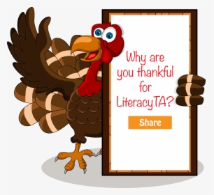 Holding Sign Png Download - Cartoon Turkey Holding Sign, Transparent Png, Transparent PNG