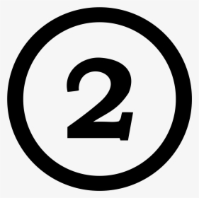 Transparent Download Button Png - 2 Number In Circle, Png Download, Transparent PNG