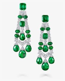 Graff Emerald And Diamond Earrings - Earrings, HD Png Download, Transparent PNG