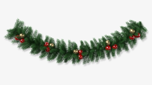 Green Christmas Pine Branch Decoration Vector - Christmas Pine Branch Png, Transparent Png, Transparent PNG