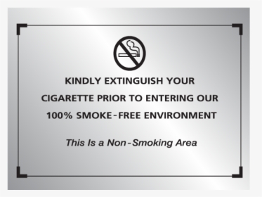 No Smoking Sign - Sign, HD Png Download, Transparent PNG