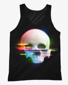 Glitch Skull Cut/sew Tank - Active Tank, HD Png Download, Transparent PNG