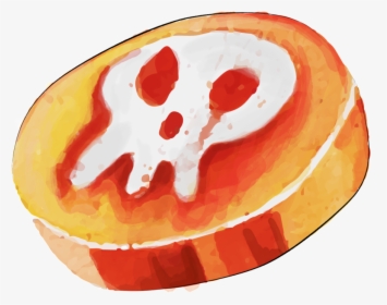 Orange Skull Watercolor Hand-painted Transparent, HD Png Download, Transparent PNG