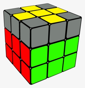 Yellow Cross On The Top Of The Rubix &nbsp - First Layer Rubiks Cube, HD Png Download, Transparent PNG