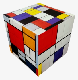 Rubik S Cube Costume V-cube 3 Flat - V Cube Mondrian, HD Png Download, Transparent PNG