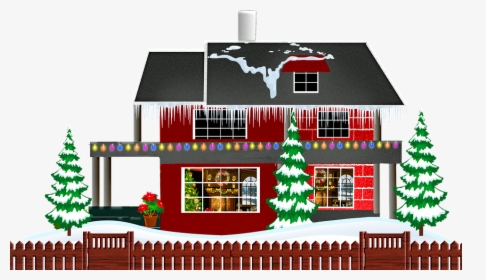 Snow Christmas House Png, Transparent Png, Transparent PNG