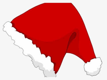 Drawn Santa Hat Slanted - Santa Claus Hat Png Cartoon, Transparent Png, Transparent PNG