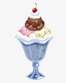 Sundae - Ice Cream Sundae Illustration, HD Png Download, Transparent PNG