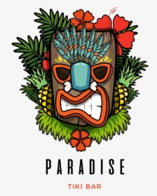 Paradise Logo Final - Logo Tiki Bar, HD Png Download, Transparent PNG