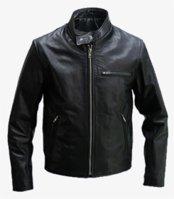 Leather Jacket Download Transparent Png Image - Black Leather Jacket Women Back, Png Download, Transparent PNG