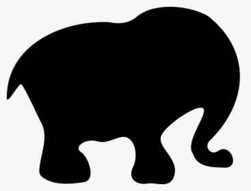 Cartoon Elephant Silhouette - Elephant Silhouette, HD Png Download, Transparent PNG