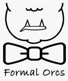 Formal Orcs Logo Black - Bow Png Black And White, Transparent Png, Transparent PNG