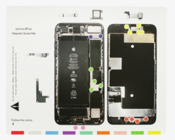 Iphone 8 Plus Professional Magnetic Screw Mat - Iphone 8 Magnetic Screw Mat, HD Png Download, Transparent PNG