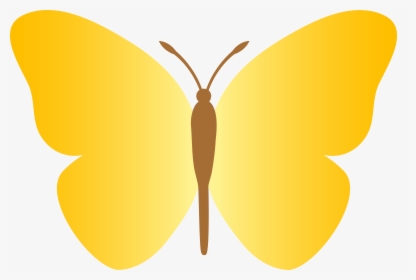 Yellow Butterfly Clipart - Butterfly Of Plain Yellow Colour, HD Png Download, Transparent PNG