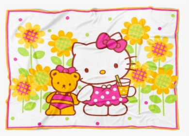 Hello Kitty And Bear Fleece Blanket Lightweight Supremely - Hello Kitty, HD Png Download, Transparent PNG