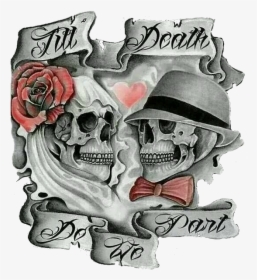 Tildeathdowepart Skeletons Marriage - Til Death Do Us Part Skulls, HD Png Download, Transparent PNG