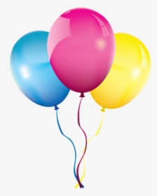 Flying Multicolored Balloons Png Image - Birthday Balloons Png File, Transparent Png, Transparent PNG