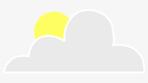 Sun Behind Cloud Svg Clip Arts - Moon Behind Clouds Clipart, HD Png Download, Transparent PNG
