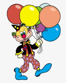 Balloon Clipart Clown - Clown With Balloons, HD Png Download, Transparent PNG
