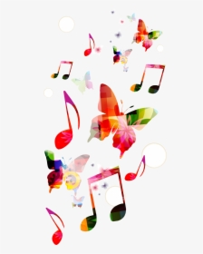 Musical Background Clef Butterfly - Music Background Png Hd, Transparent Png, Transparent PNG